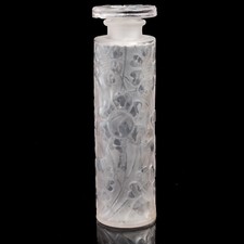 Rene Lalique Cinq Fleurs Vintage Glass Perfume Bottle Pre-War Signed c1924 R