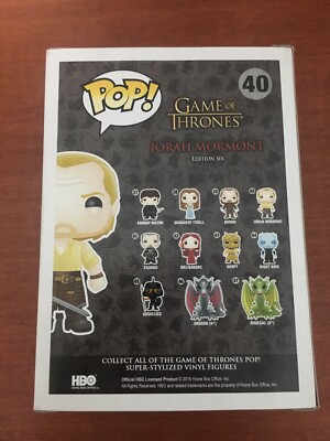 Funko Pop! Game Of Thrones Jorah Mormont #40 Vinyl Figure Vaulted