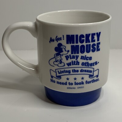 Mickey Mouse Play Nice With Others Living The Dream White Blue Coffee Mug Daisy