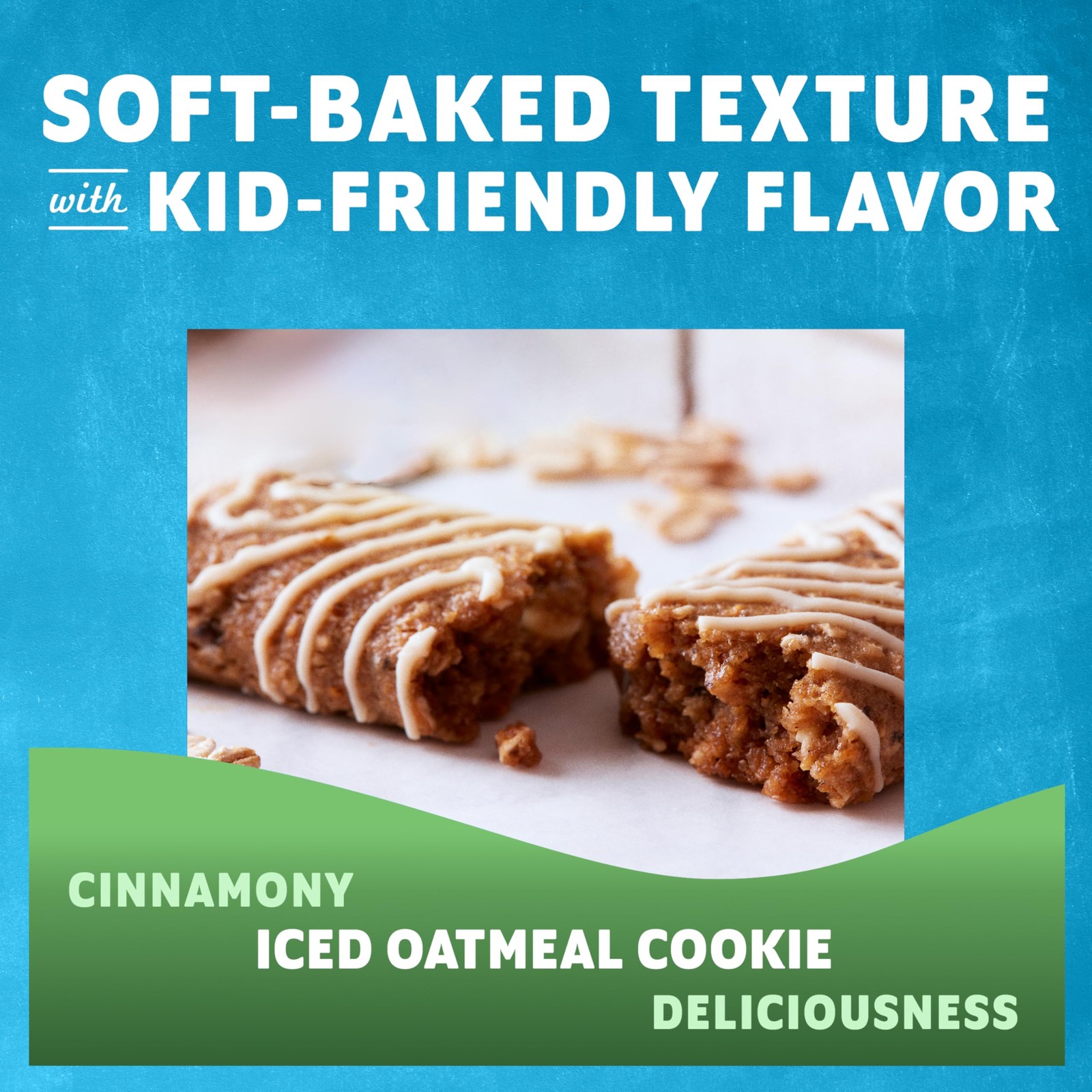 - Iced Oatmeal Cookie - Soft Baked Whole Grain Snack Bars - Usda
