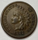 1882 - Indian Head Cent - XF/AU Details - Exact Coin Imaged #IND303
