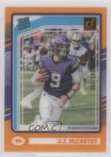 2024 Panini Clearly Donruss Rated Rookie Orange 43/199 JJ McCarthy #61 0q3g