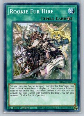 2020 Yu-Gi-OH! 1st Edition Rookie Fur Hirer PHRA-EN065