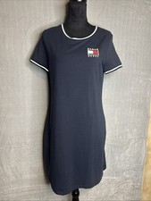 Tommy Hilfiger Women's Navy Blue Cotton T-Shirt Dress Size M
