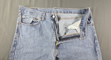 VTG Levi's 505 Jeans Mens 36x32 Blue Light Wash Regular Fit Straight Leg...