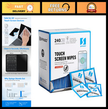 240 Count Screen Cleaner Wipes for Electronics, Touchscreens  Glass Surfaces