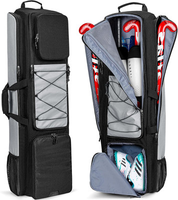GOBUROS 4 Sticks Field Hockey Bag with Shoulder Straps, Field Hockey Backpack wi