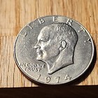 1974 Eisenhower $1 Ike Dollar  Copper Business Strike MS 63 — photo 2