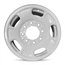 Genuine OEM Wheel For 2011-2025 GMC Sierra 2500 17 Inch White Steel Rim