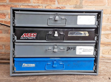 Large Compartmented-Box STEEL Cabinet - 4 Drawer Parts Cases 18x12x3 -USA