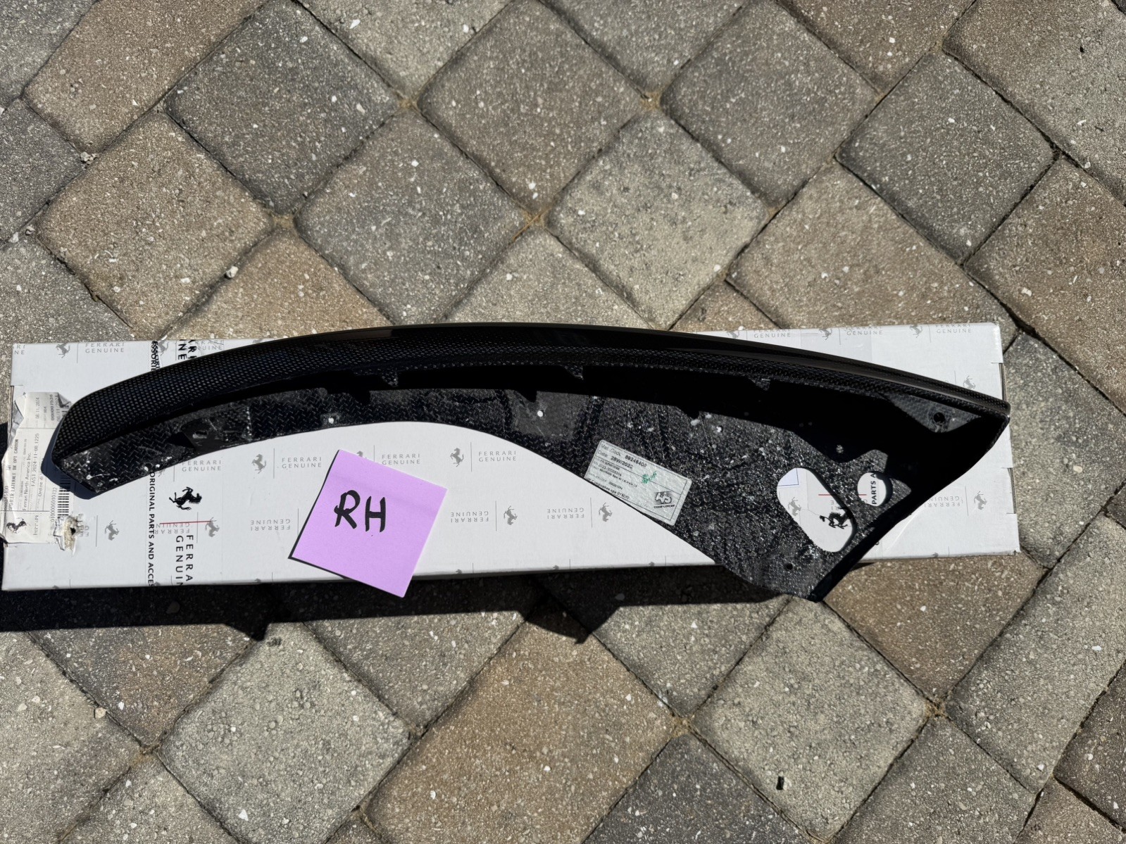 FERRARI 812 FRONT CARBON LATERAL SPOILER RIGHT RH OEM 089246400