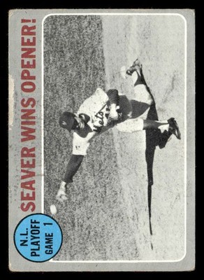 1970 Topps #195 N.L Playoff Game 1 - Seaver Wins Opener! NLCS