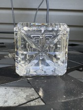 Waterford Crystal ABCDE  s Baby Block Cube Paperweight Alphabet Signed 2"