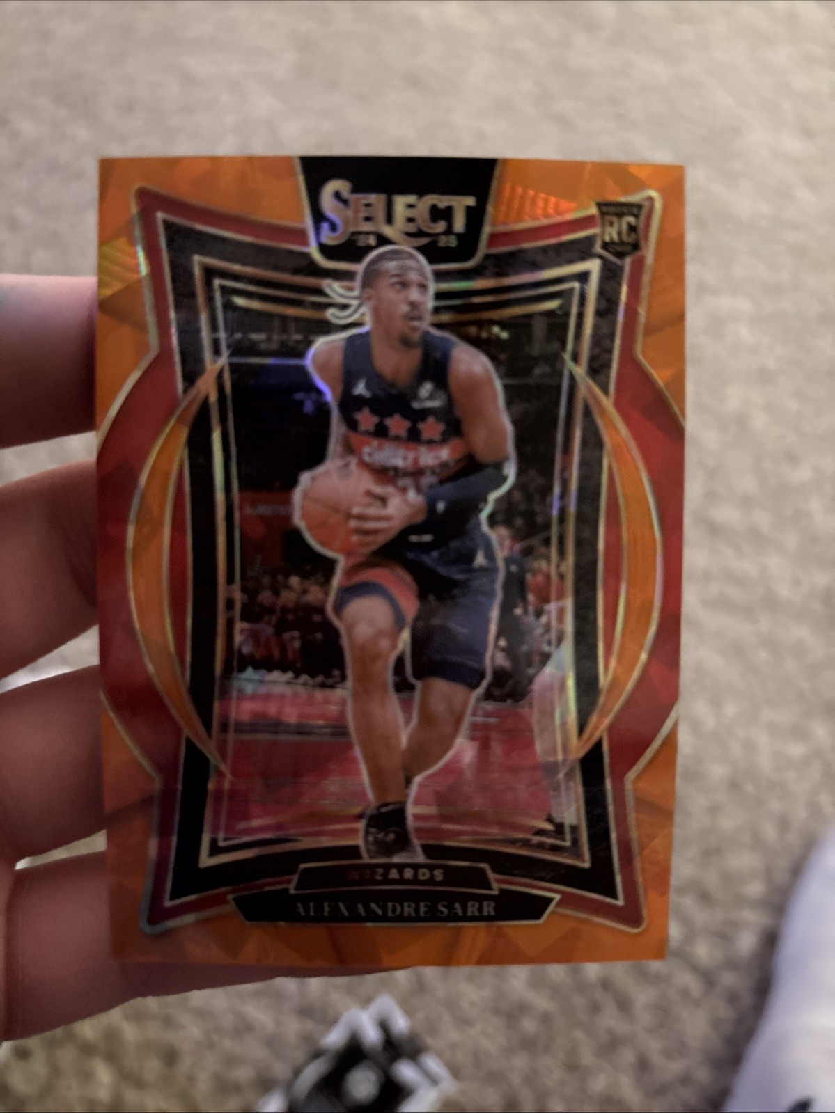 2024-25 Panini Select - Concourse Alexandre Sarr  Orange Cracked Ice Prizm /275 