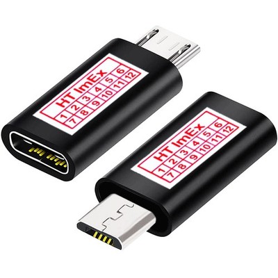 Adapter Konverter Micro USB auf USB-C Buchse für Akaso V50 Elite Action Kamera