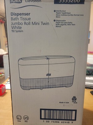 Tork Dispenser Bath tissue Jumbo Roll Mini Twin WHITE T2 System