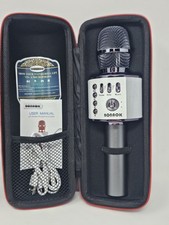 Bonaok Wireless Bluetooth Karaoke Microphone Portable Speaker USB