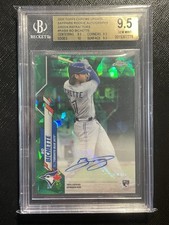 2020 Topps Chrome Upd S/E Bo Bichette Green Refractor Rookie RC Auto /50 BGS 9.5