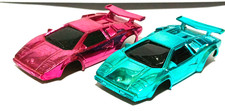 Tyco slotcars Chrome Lamborgini Hot pink/hot blue Unused ,Brand NEW