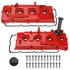 Aluminum Valve Cover Set w/Gasket Bolts Compatible with 2007-2017 Nissan Arma...