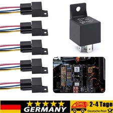 5x 12V 40A Sockel KFZ Relais Öffner Schließer Auto Umschaltrelais Wechselrelais