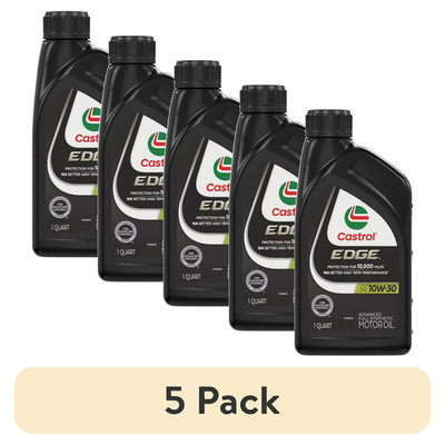 (5 pack) Castrol Edge 10W-30 Advanced Full Synthetic Motor Oil, 1 Quart