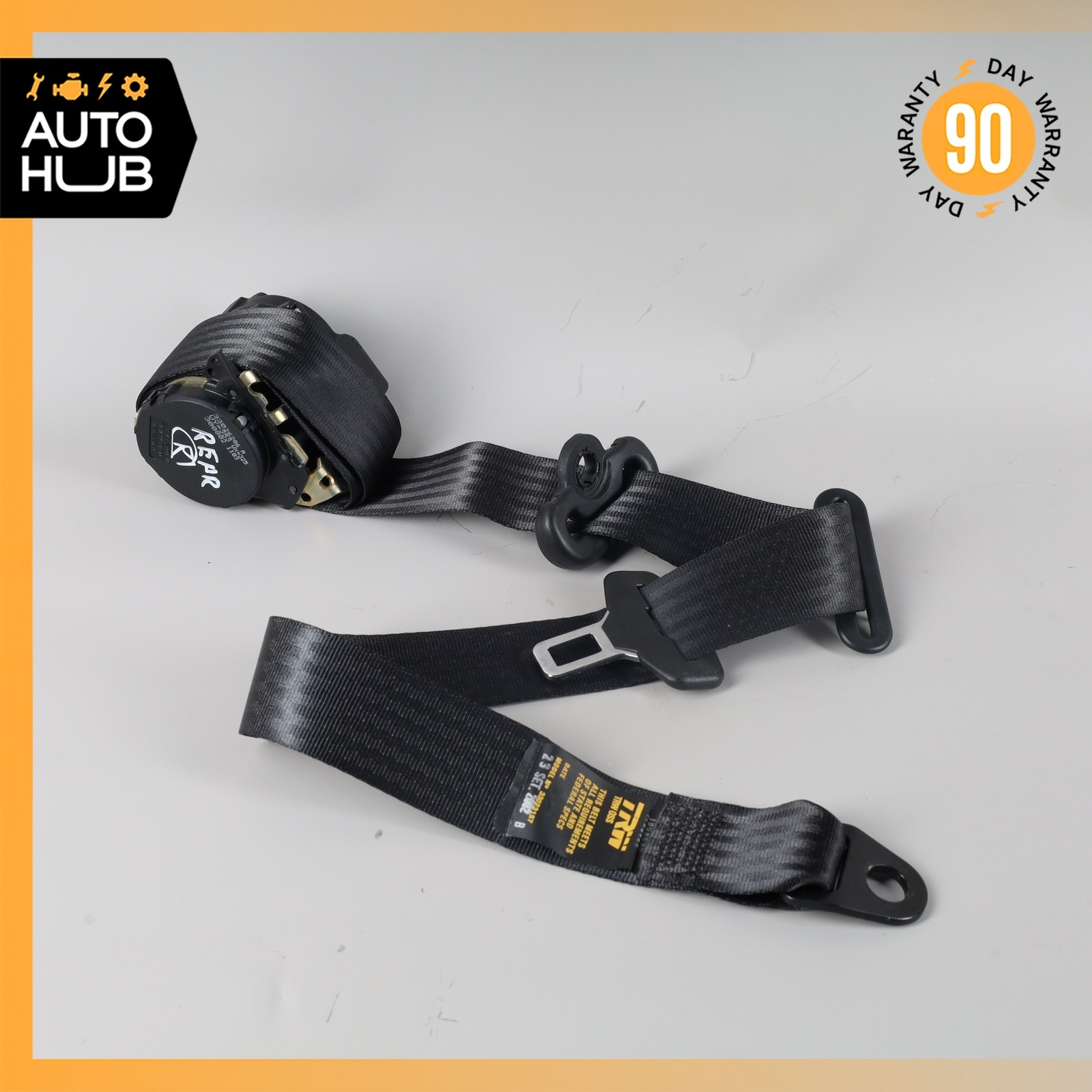 02-07 Maserati M138 4200 Coupe GT Rear Right Passenger Side Seat Belt Black OEM