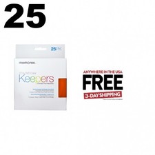 25 Memorex CD/DVD Assorted Colors Plastic Keeper Sleeves 1-3 DAYS