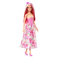 Barbie Royal-Puppe Mit Haaren In Pink Und Blond (Pink, Rock Mit Schmetterlingsm