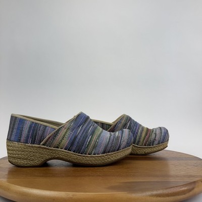 Womens Dansko Jute Pro Rainbow Weave Casual Comfort Professional Clogs Size 37