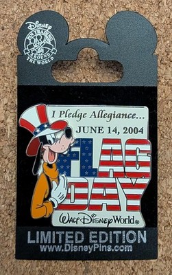 Disney Pin Goofy Flag Day I Pledge Allegiance WDW June 14 2004