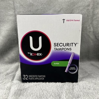 U by Kotex Security Tampons, Super Absorbency, Unscented, 32 Count Discontinued