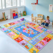 Kids Rugs for Playroom - Soft  Non-Slip 3X4 Feet Educational Rug for Learning A