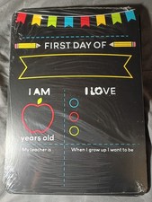 First And Last Day Of School Chalkboard Sign For Kids Double Sided