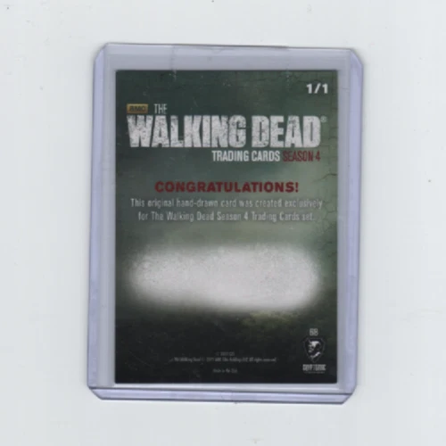 WALKING DEAD SEASON 4 BLANK SKETCH CARD VHTF!! - Image 2 of 2