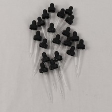 Lot of 20 Glass Pipette Droppers for Glass Bottles Replacements Rubber Bulb