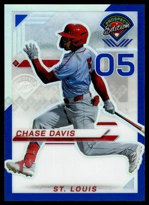 Chase Davis 2025 Prospect Edition #132 Holo Prospect Ticket - Blue /149