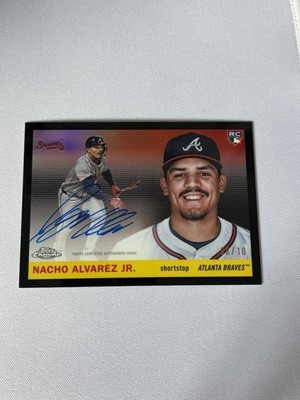 2025 Topps Chrome Platinum Nacho Alvarez Jr. (RC) #RA-NA Auto Black /10 Braves