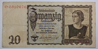 Deu 215a/Ro 178a Reichsbanknote "Tirolerschein" 20 Reichsmark 16.06.1939