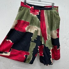 Vintage 90s Colorblock high waisted soft flowy shorts