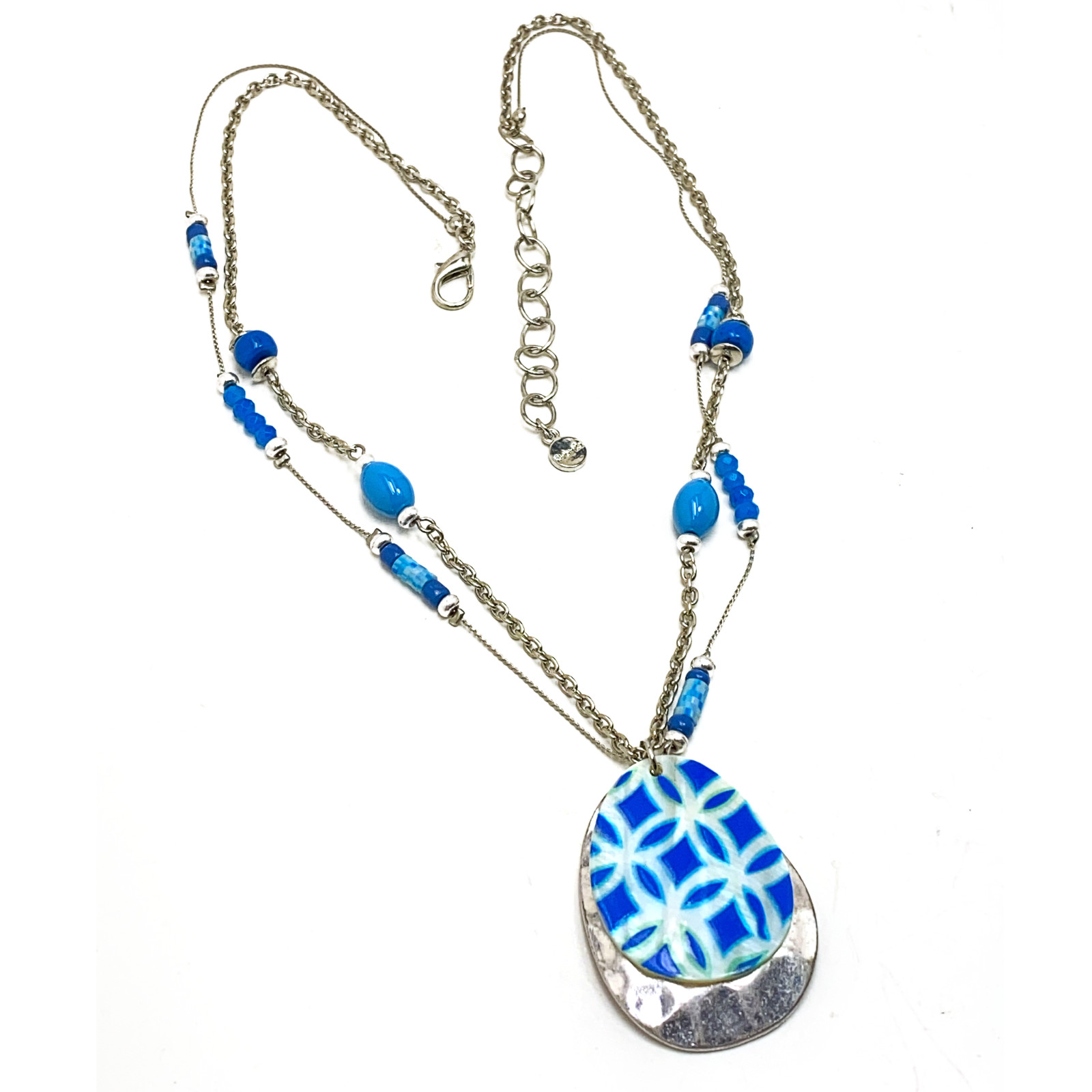 RUBY RD Necklace Blue Abalone Shell Overlay Beade… - image 5