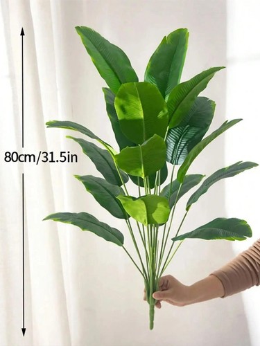 Palma artificiale grande pianta di banana finta foglie vero tocco decorazione casa giardino - Foto 15 di 24