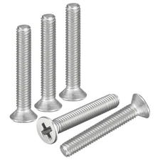 M2.5-0.45x18 Flat Head Machine Screws -100pcs -304 Stainless Steel -Silver