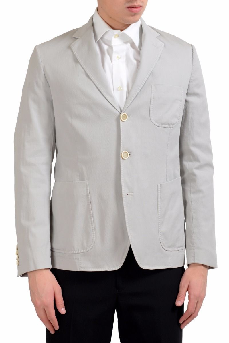 Мужской серый стрейчевый блейзер на трех пуговицах Malo, спортивное пальто, Размер 38, 42, 46, 48