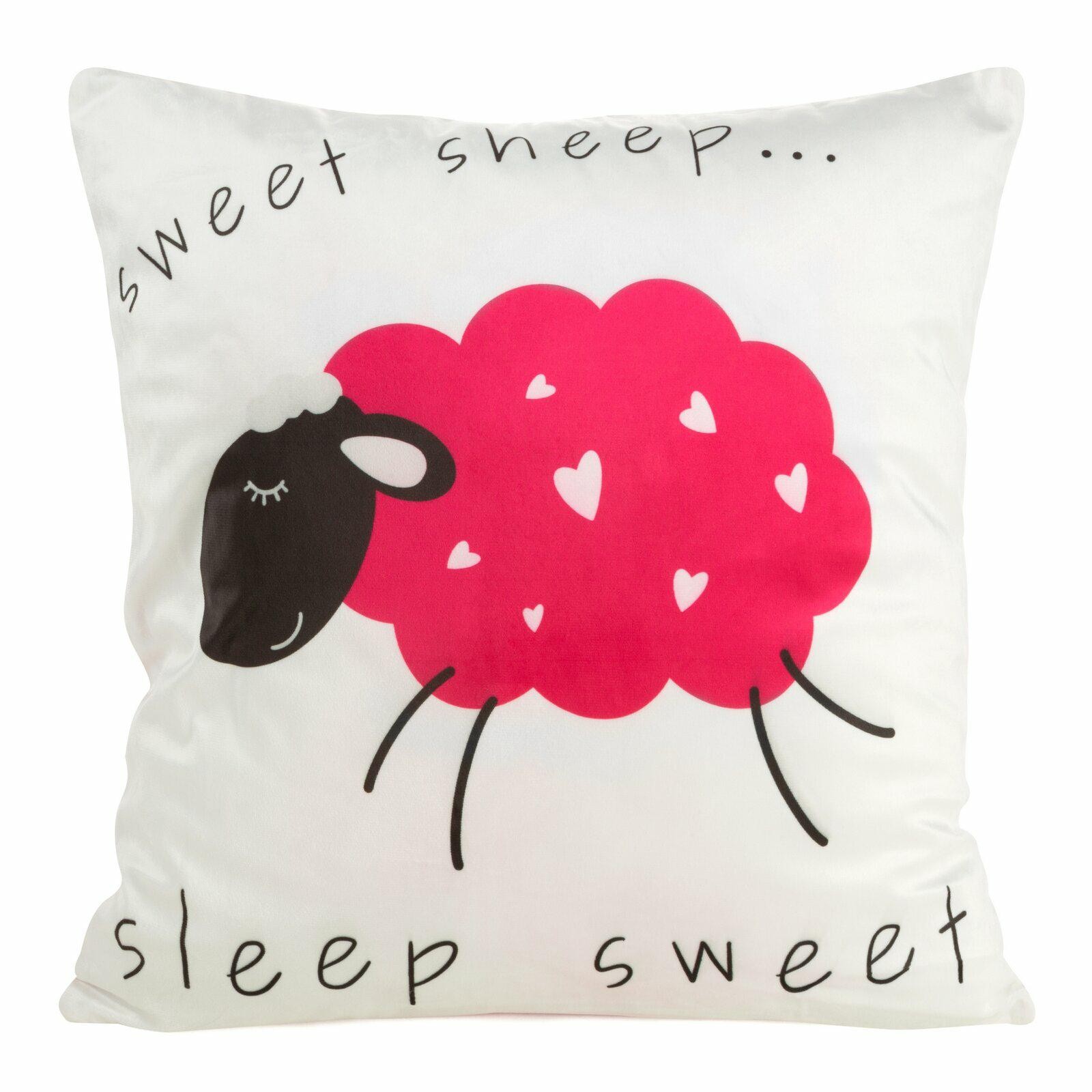 Dekokissenhülle Kissenbezug Zierkissenbezug 45x45 cm Velours Kissenhülle Schaf