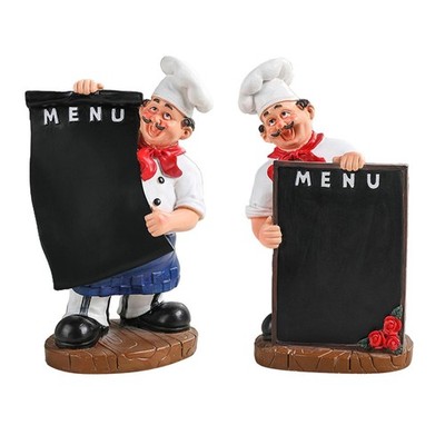 Chef Statue Skulptur Harz Chef Figur Ornament für Bar Arbeitsplatte Kaffee