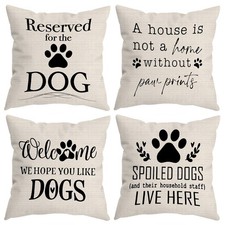 Reserved for The Dog Decorative Throw Pillow Cover, Funny Dog Gifts for Women...