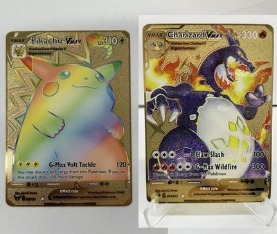 2PCS Pikachu Charizard HP310 Gold Metal Pokmon Card-Collectible Gift Display | eBay 2PCS Pikachu Charizard HP310 Gold Metal Pokmon Card-Collectible Gift Display | eBay