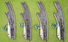 4x Märklin Spur H0 5141 elektr. Bogenweiche links Weichen M-Gleis 5140 KONVOLUT