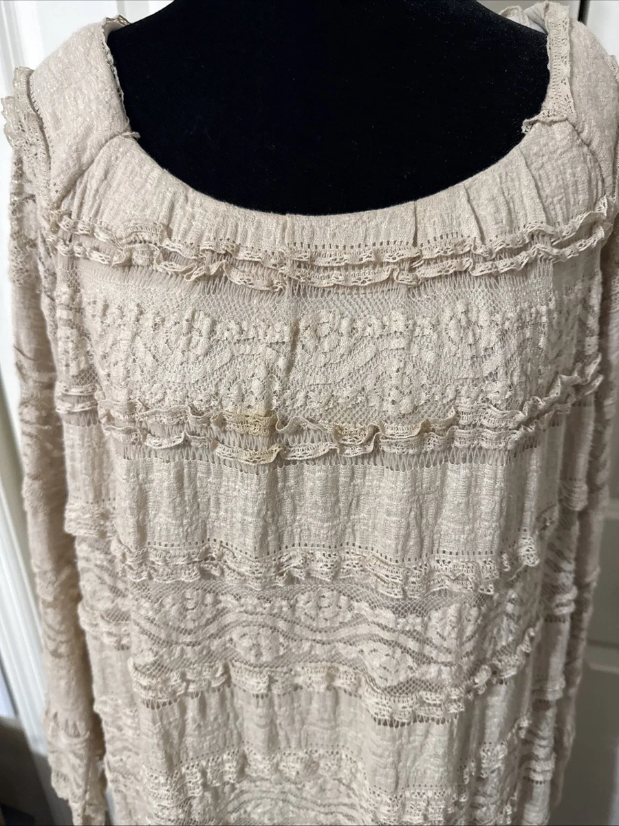 black lace dress with sheer sleeves Steve Madden Women's Hailee Crewneck Lace Midi Dress - Black